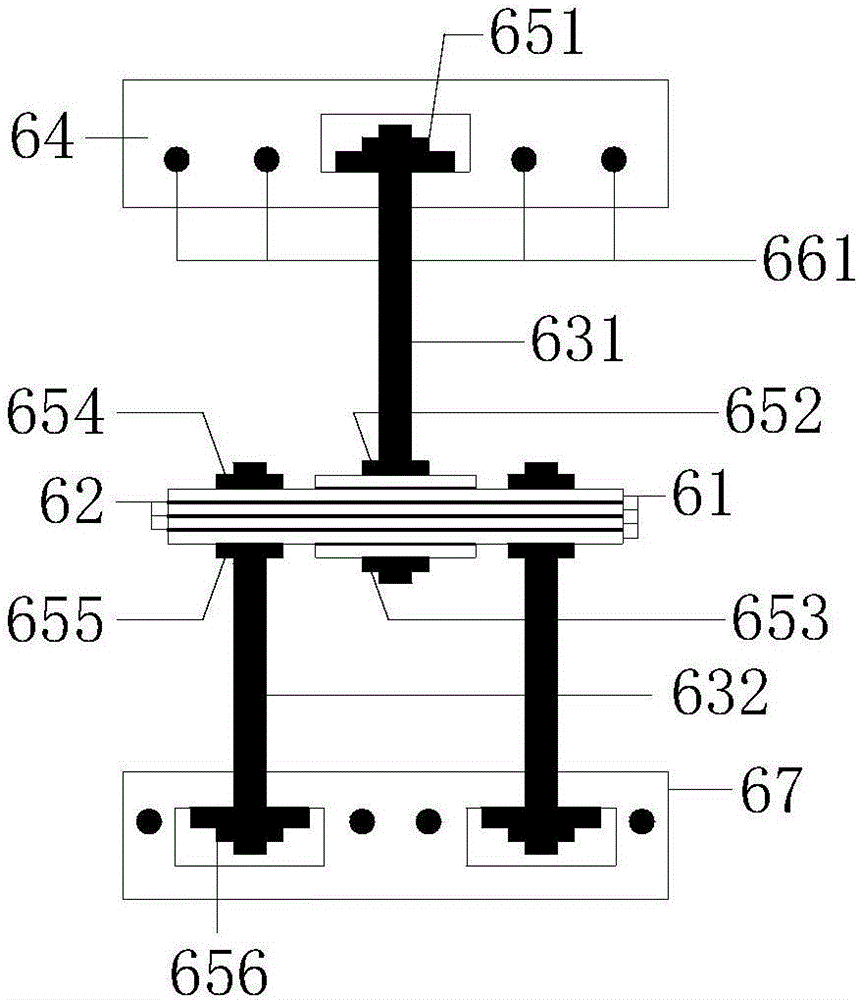 Novel combined shear wall provided with replaceable shock-absorption steel plate dampers