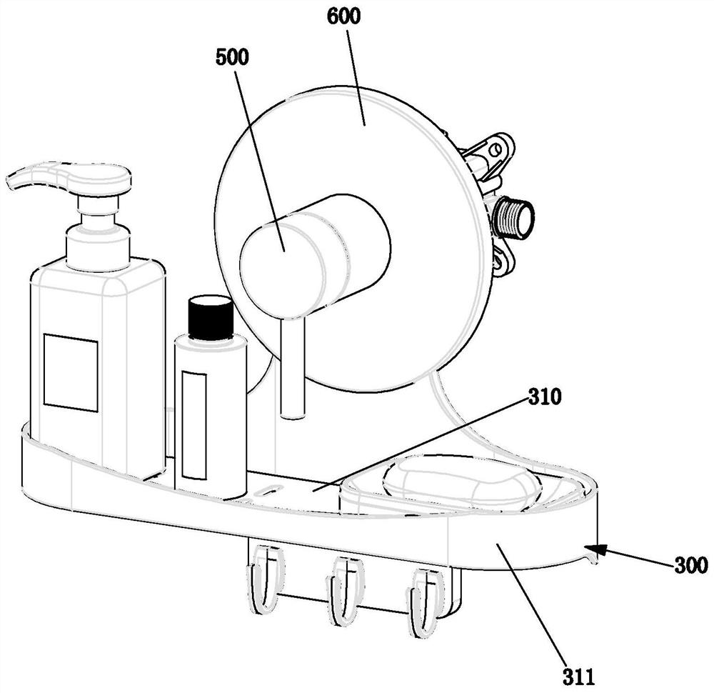 In-wall type valve structure with storage function