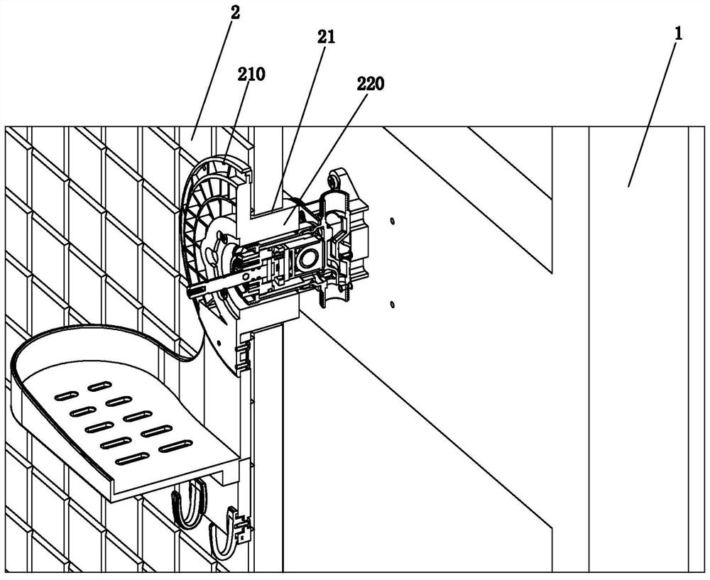 In-wall type valve structure with storage function