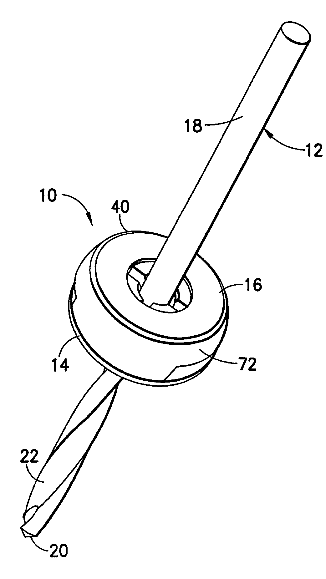 Collet collar stop for a drill bit