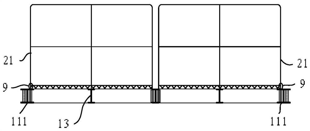 Device for laterally pulling air conditioning unit into cabin