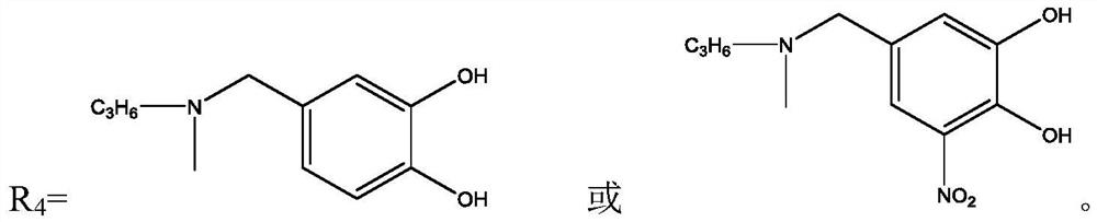 Catechol-modified mesoporous silicon adsorbent, preparation method and use thereof