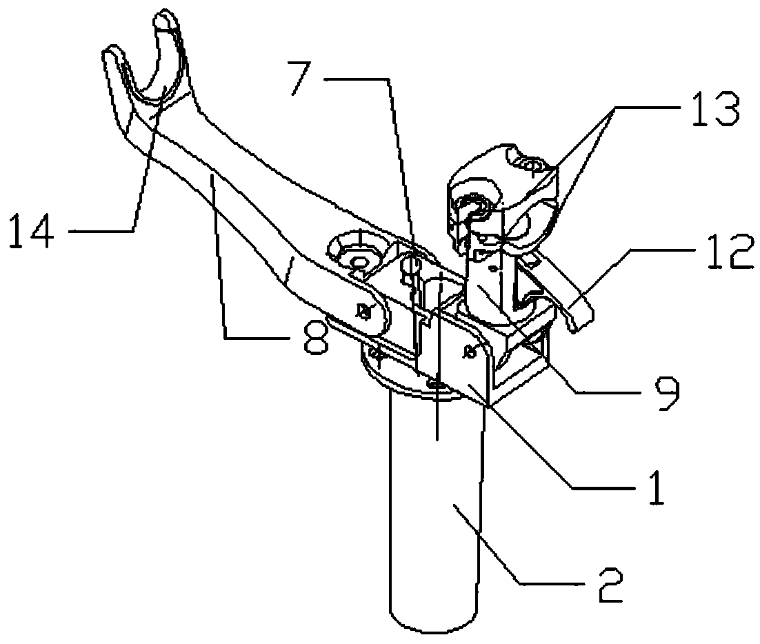 Marine fishing rod fixing device