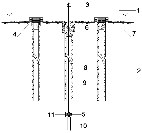 A self-resetting multi-dimensional shock-absorbing pipe pile group foundation and construction method