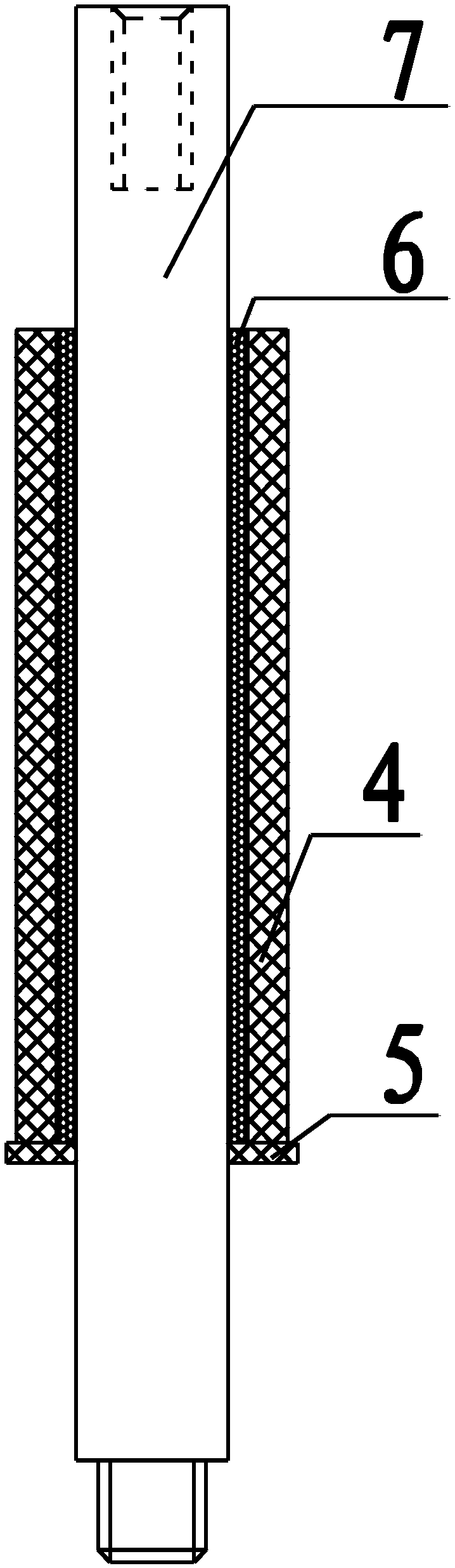 Integral carbon-ceramic composite material rotor for purifying aluminum melt and preparation method thereof