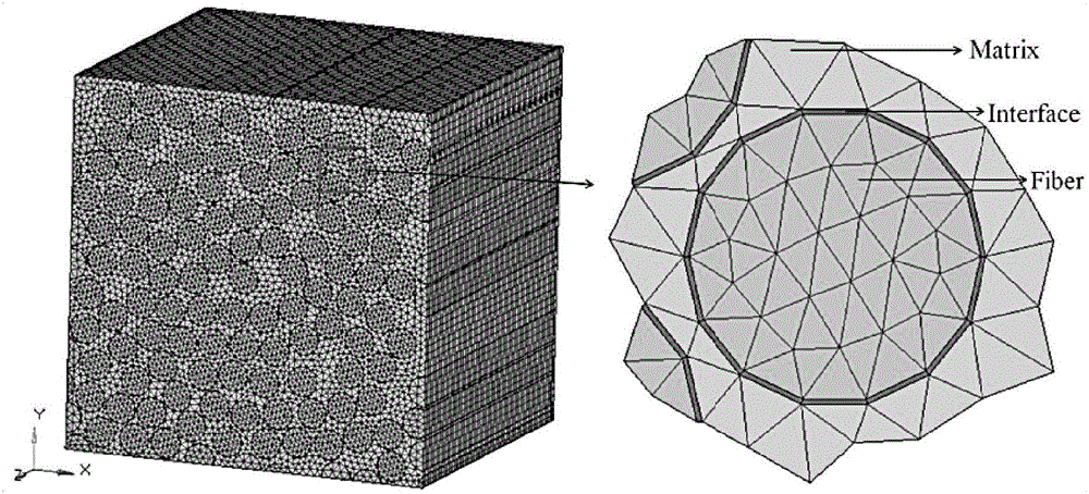 Method for generating random structure of continuous fiber composite material and predicting elastic performance of continuous fiber composite material