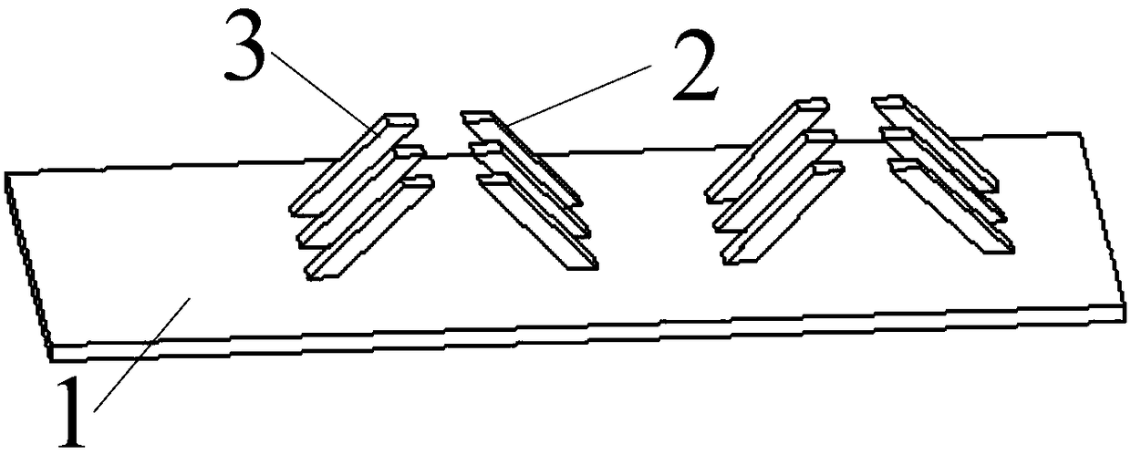 Heat exchange device based on inclined columns and heat exchange method thereof