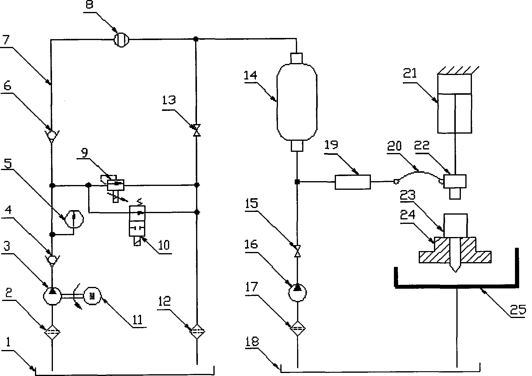 Equipment for processing abrasive slurry water-jet microporous nozzle internal runner and method for detecting and controlling real-time flux