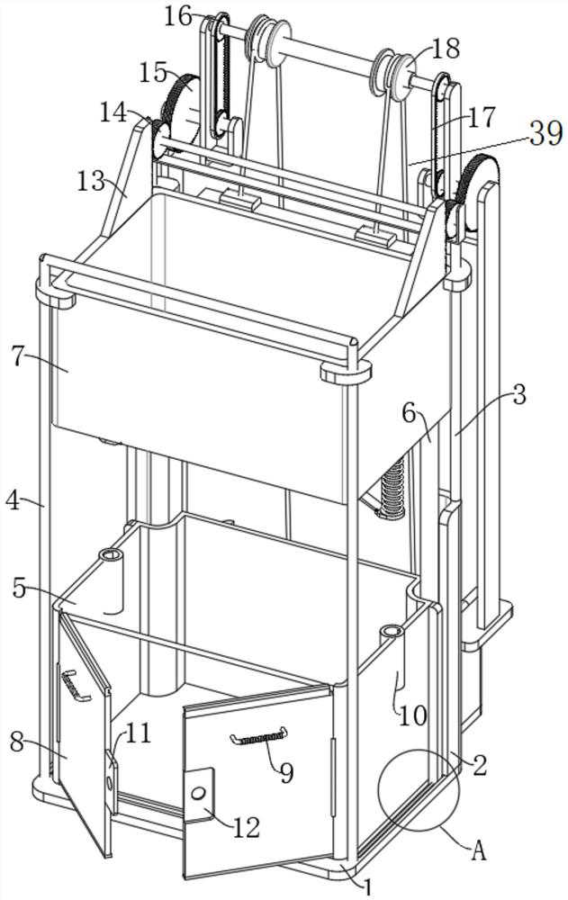 Automatic conveying system for construction waste