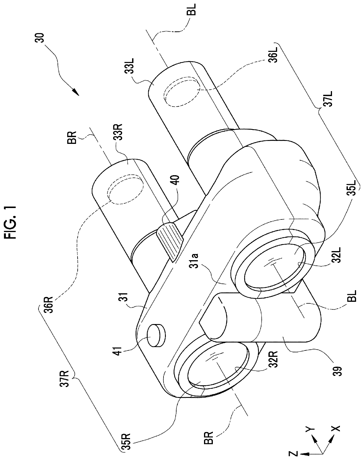 Anti-vibration device and binocle