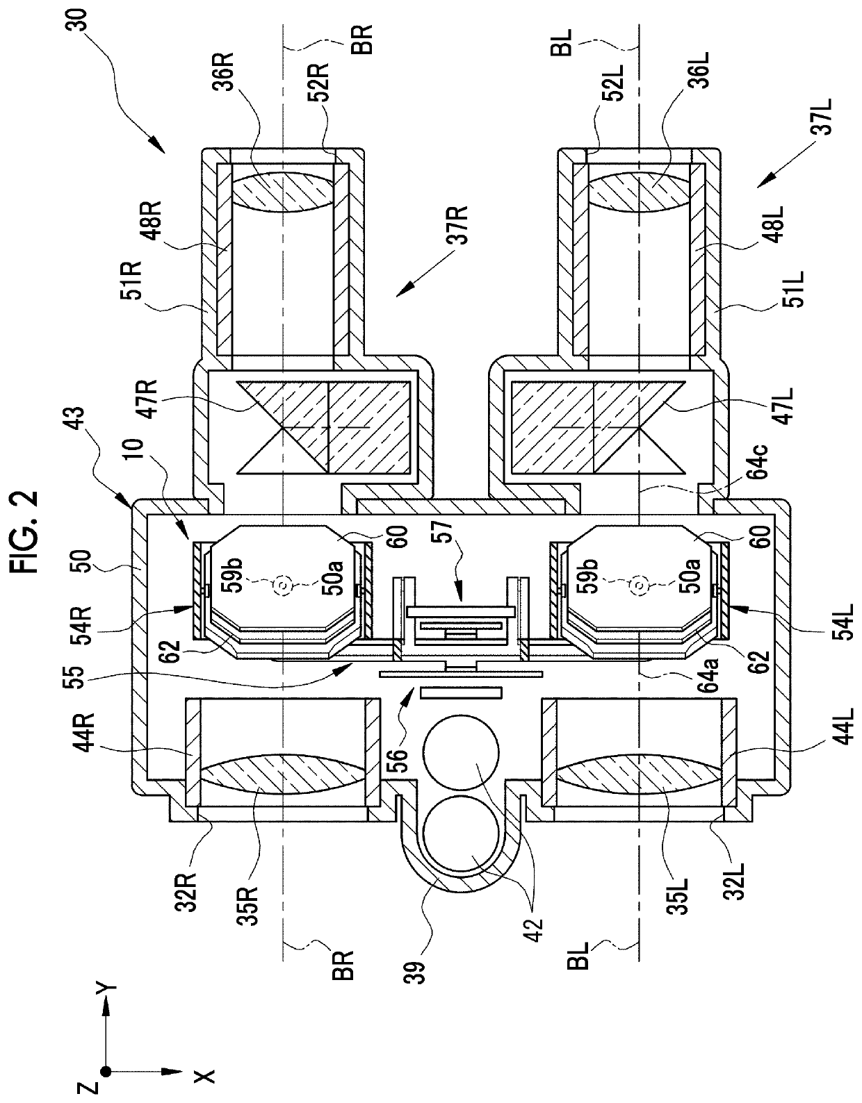 Anti-vibration device and binocle