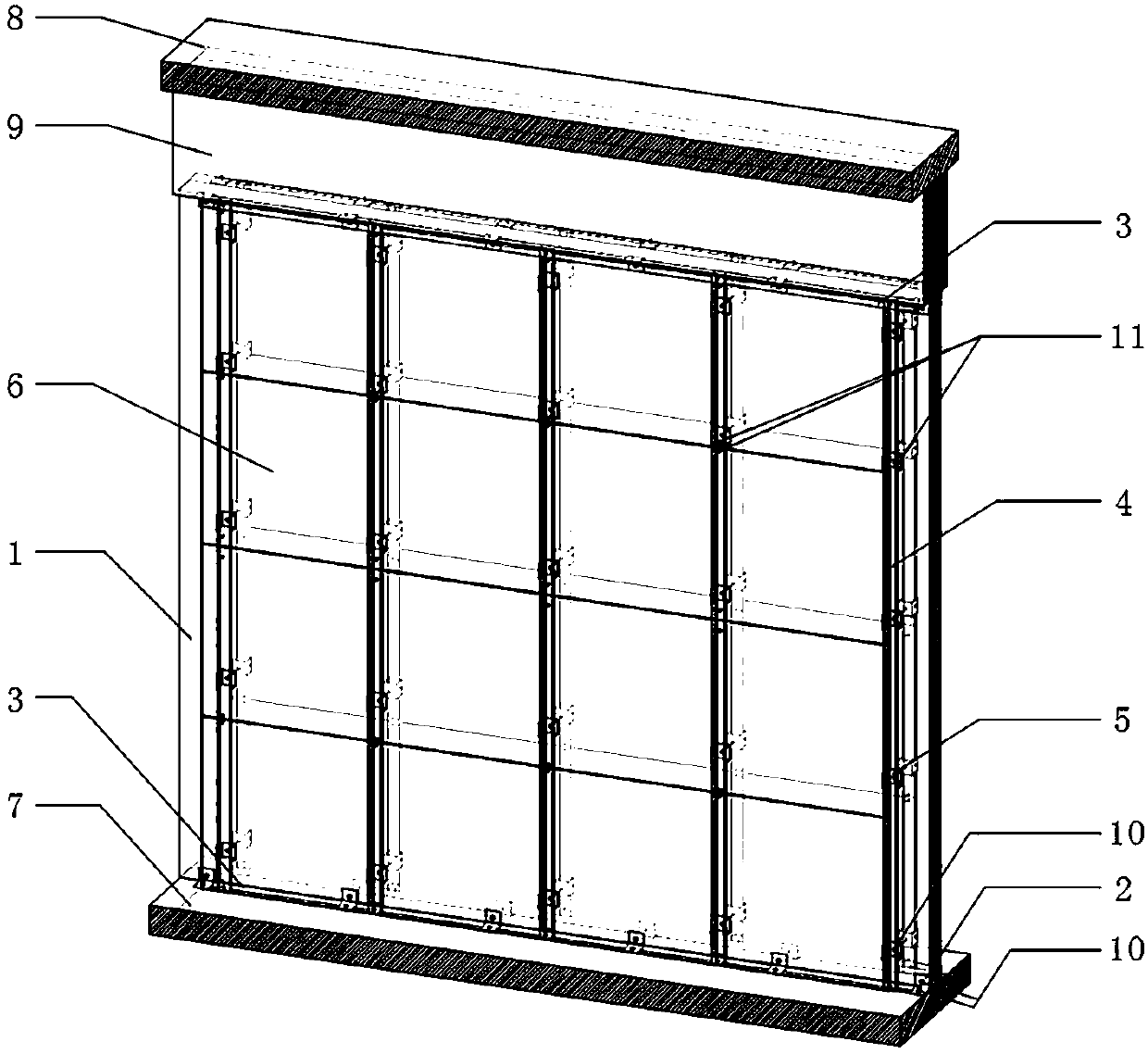 Light composite interior wallboard system and assembling method thereof