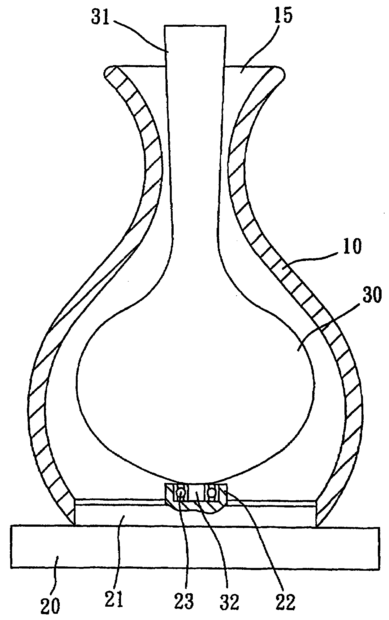 Vase with rotatable inner container