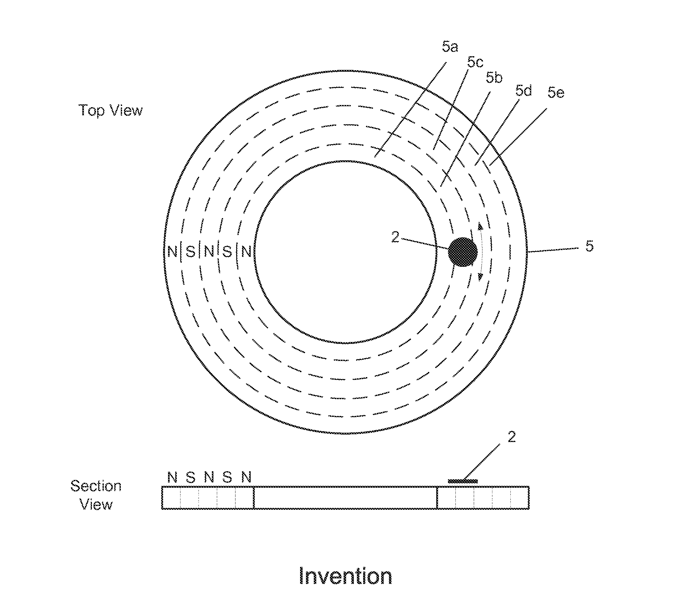 Monolithic magnets with magnetic field domains for diamagnetic levitation