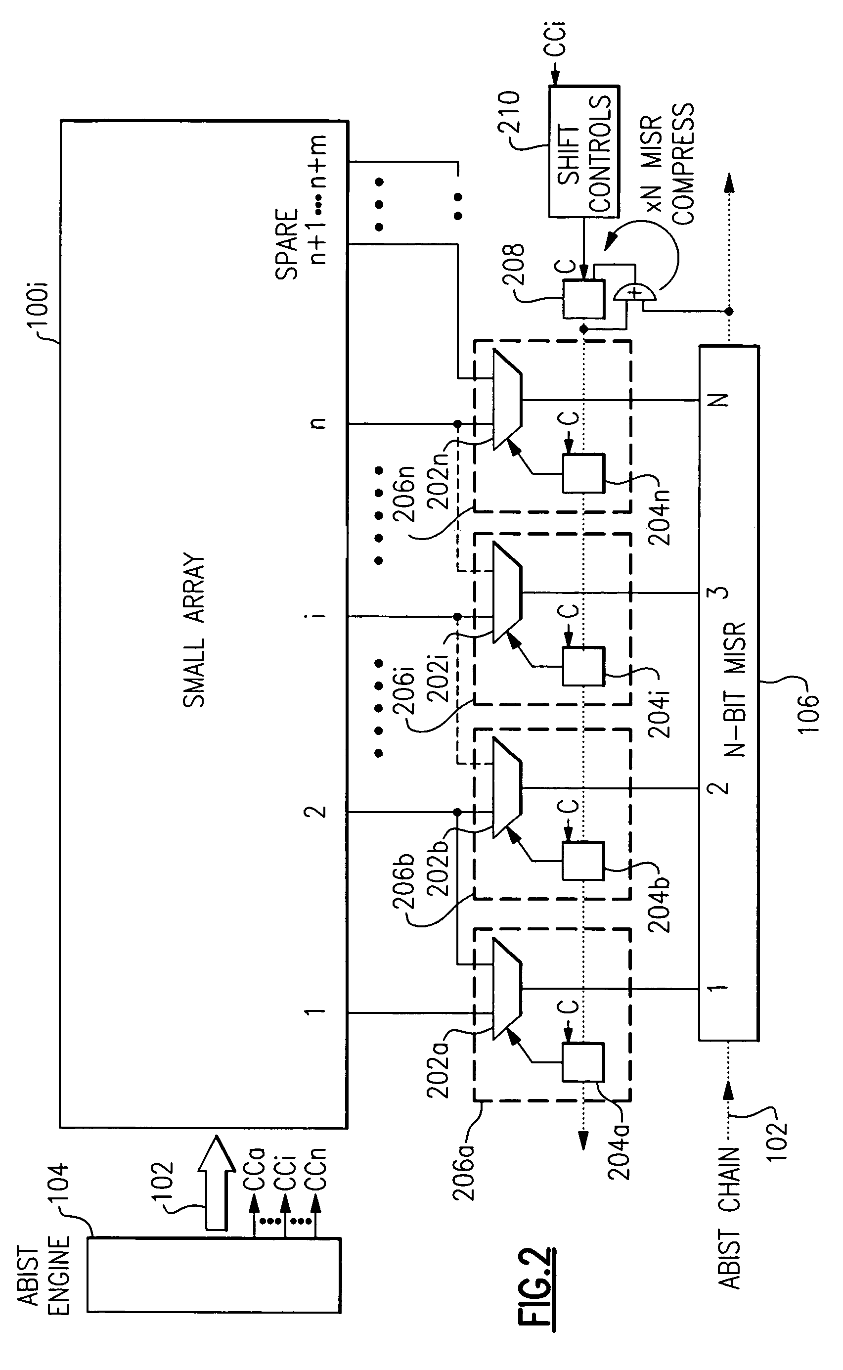 Array self repair using built-in self test techniques