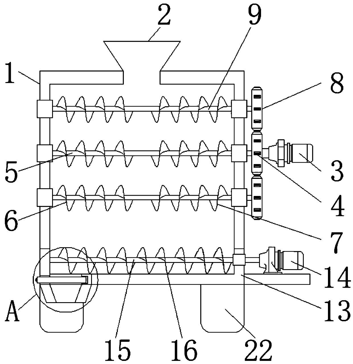 Grain storage device with anti-mildew effect