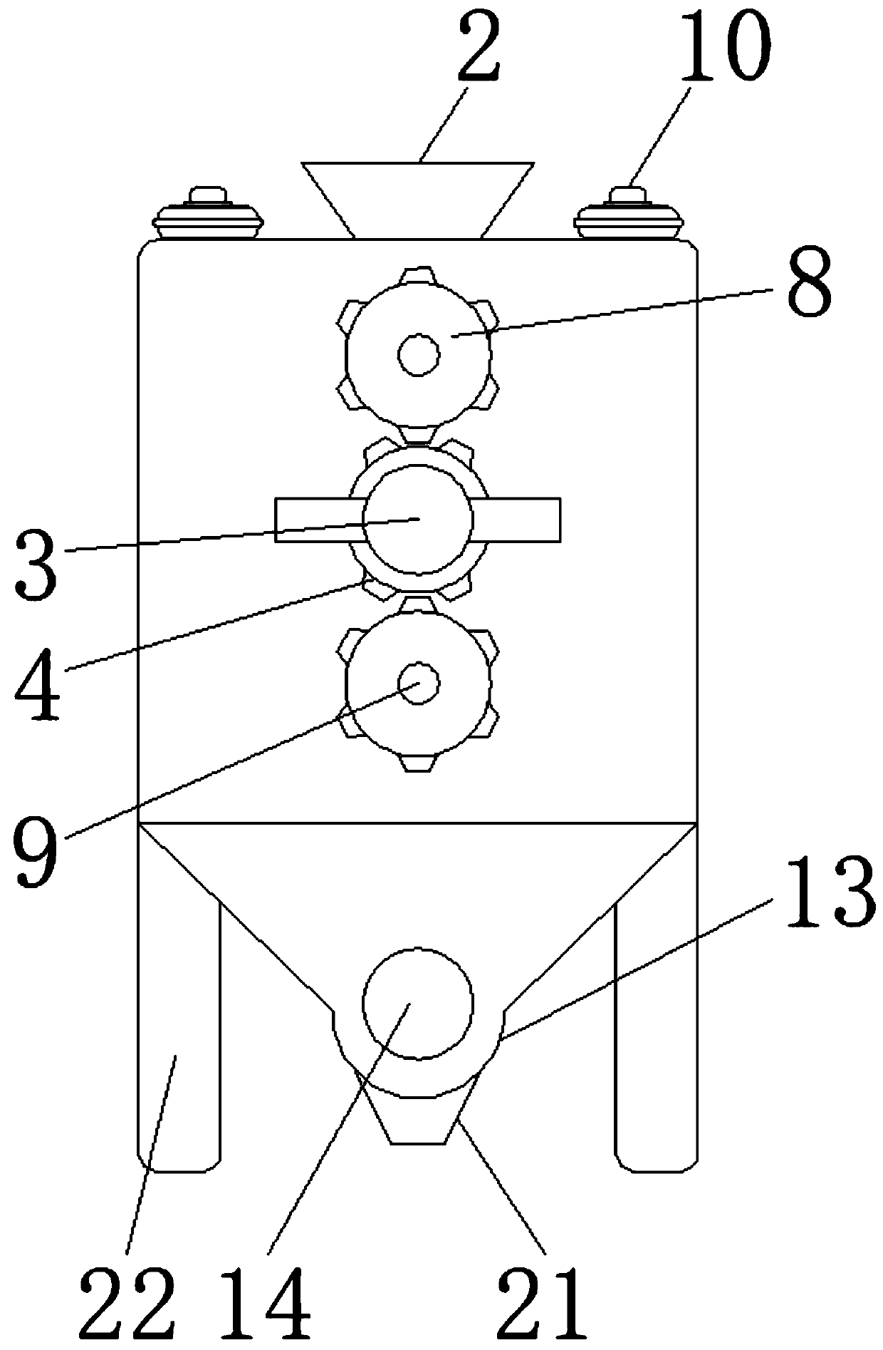 Grain storage device with anti-mildew effect