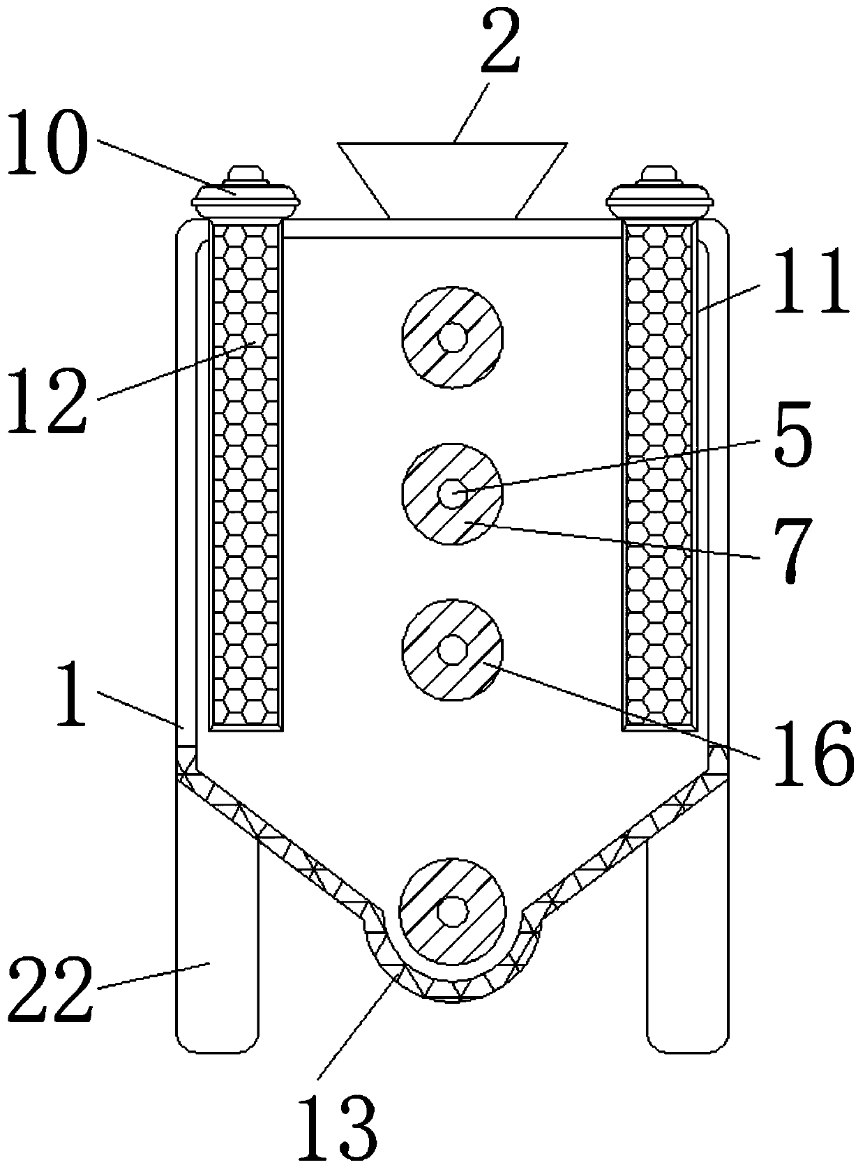 Grain storage device with anti-mildew effect