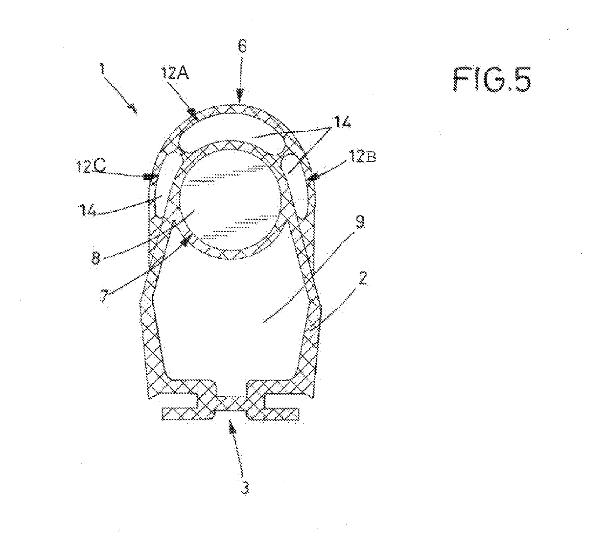 Closing-edge safety device with prechamber