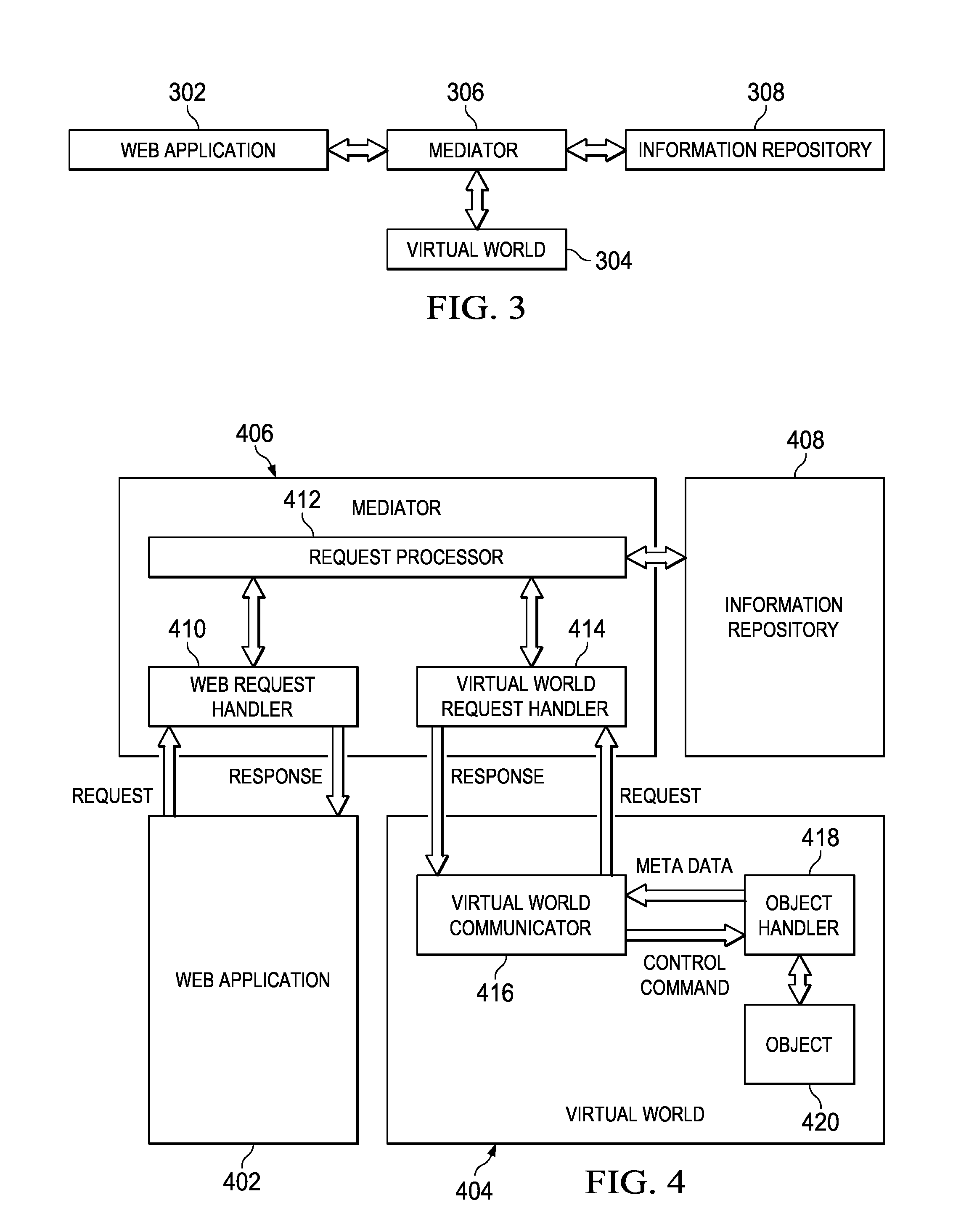 Method and apparatus for bridging real-world web applications and 3D virtual worlds