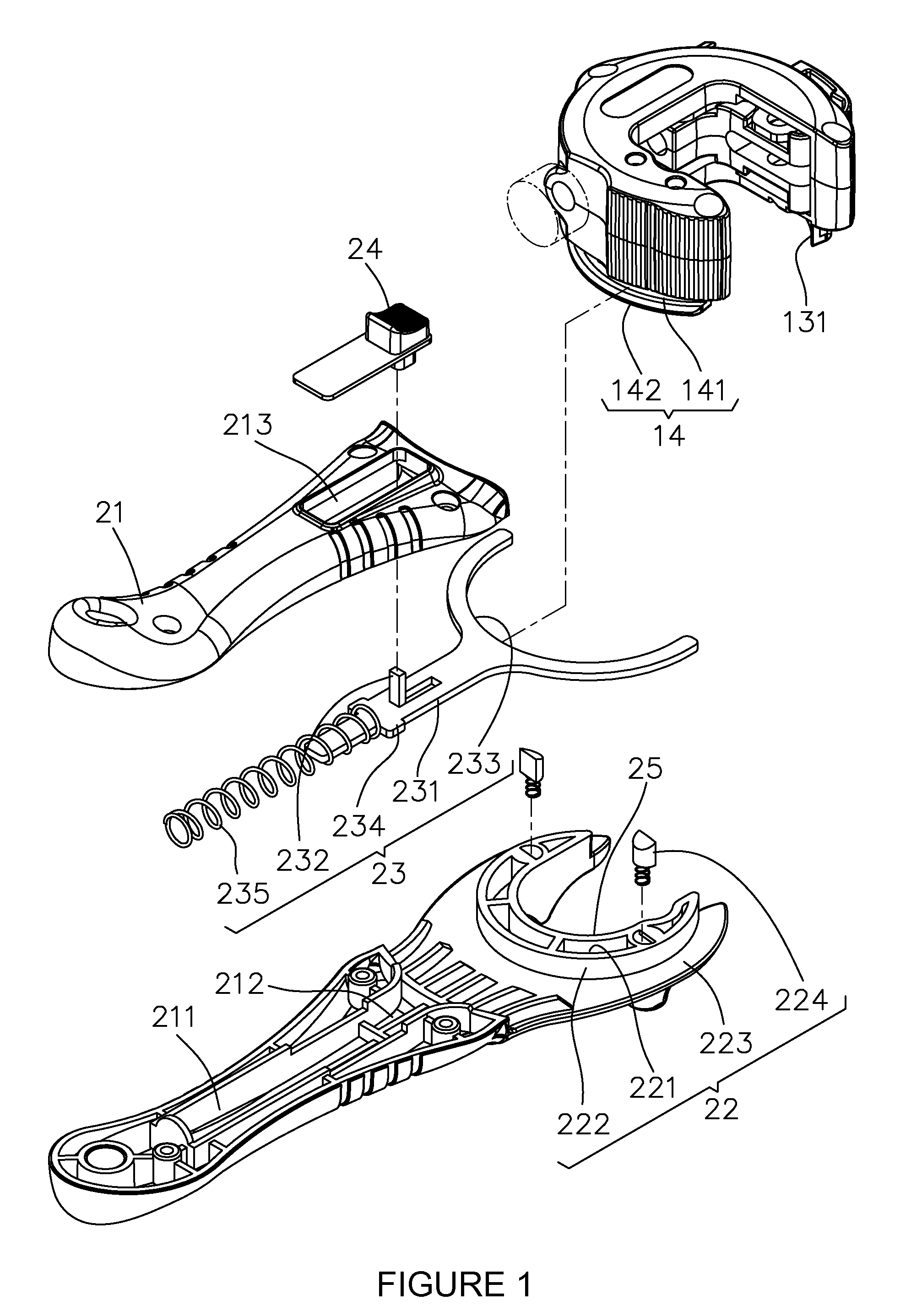 Tube cutting device with rapid separable handle