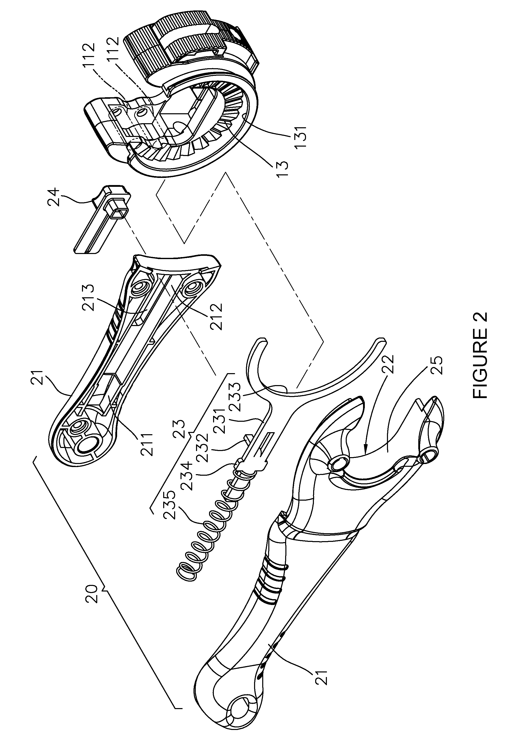 Tube cutting device with rapid separable handle