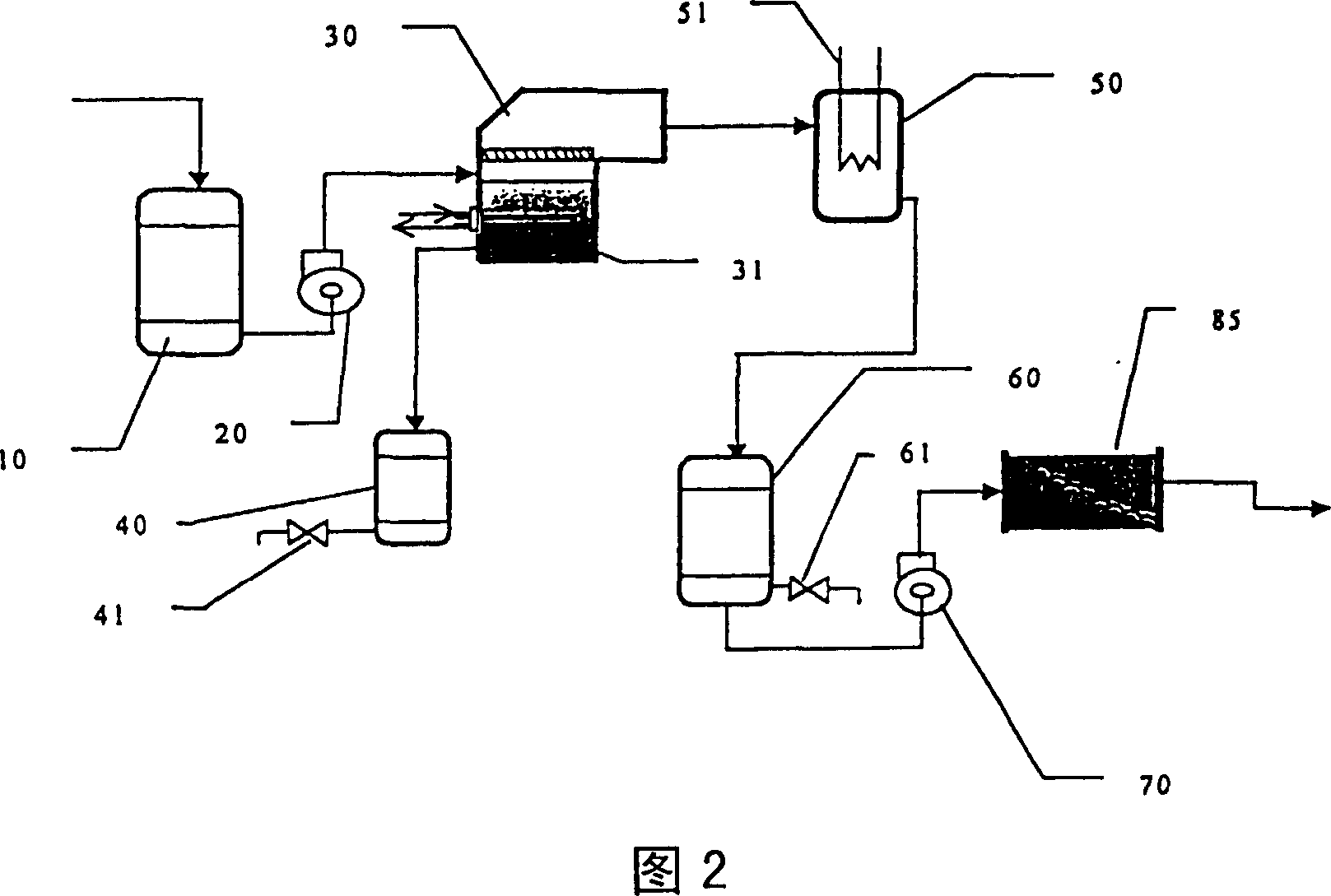 Volatile organic waste water concentrating and treating system