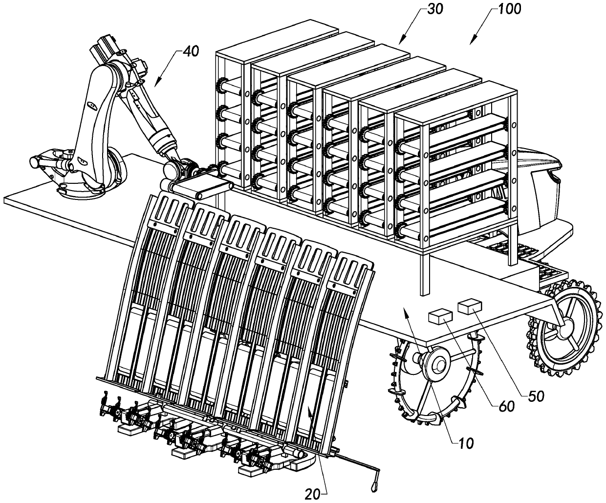 Rice transplanting method of rice transplanter