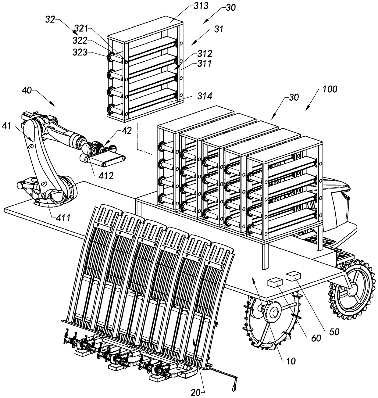 Rice transplanting method of rice transplanter