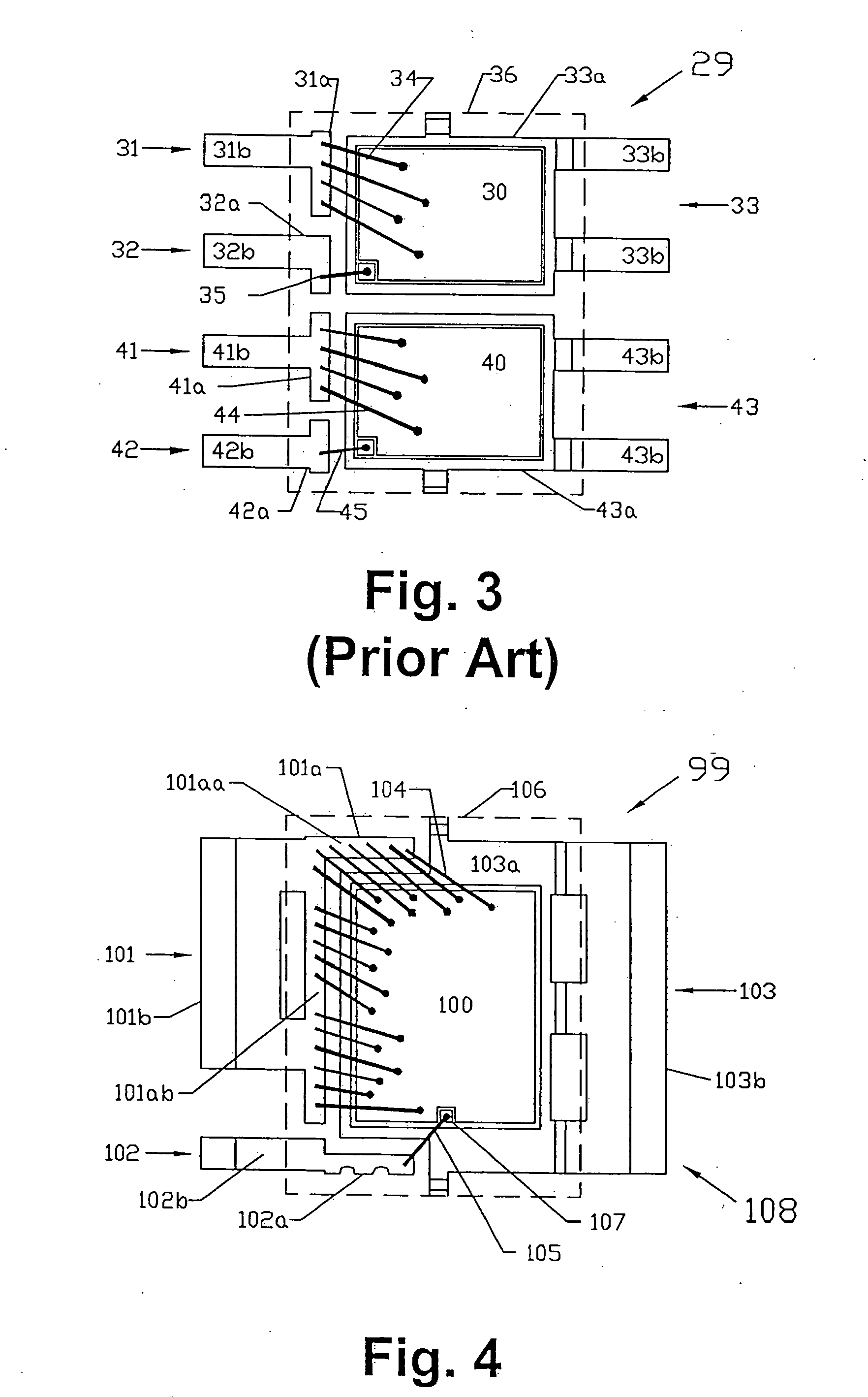 Integrated circuit package for semiconductior devices with improved electric resistance and inductance