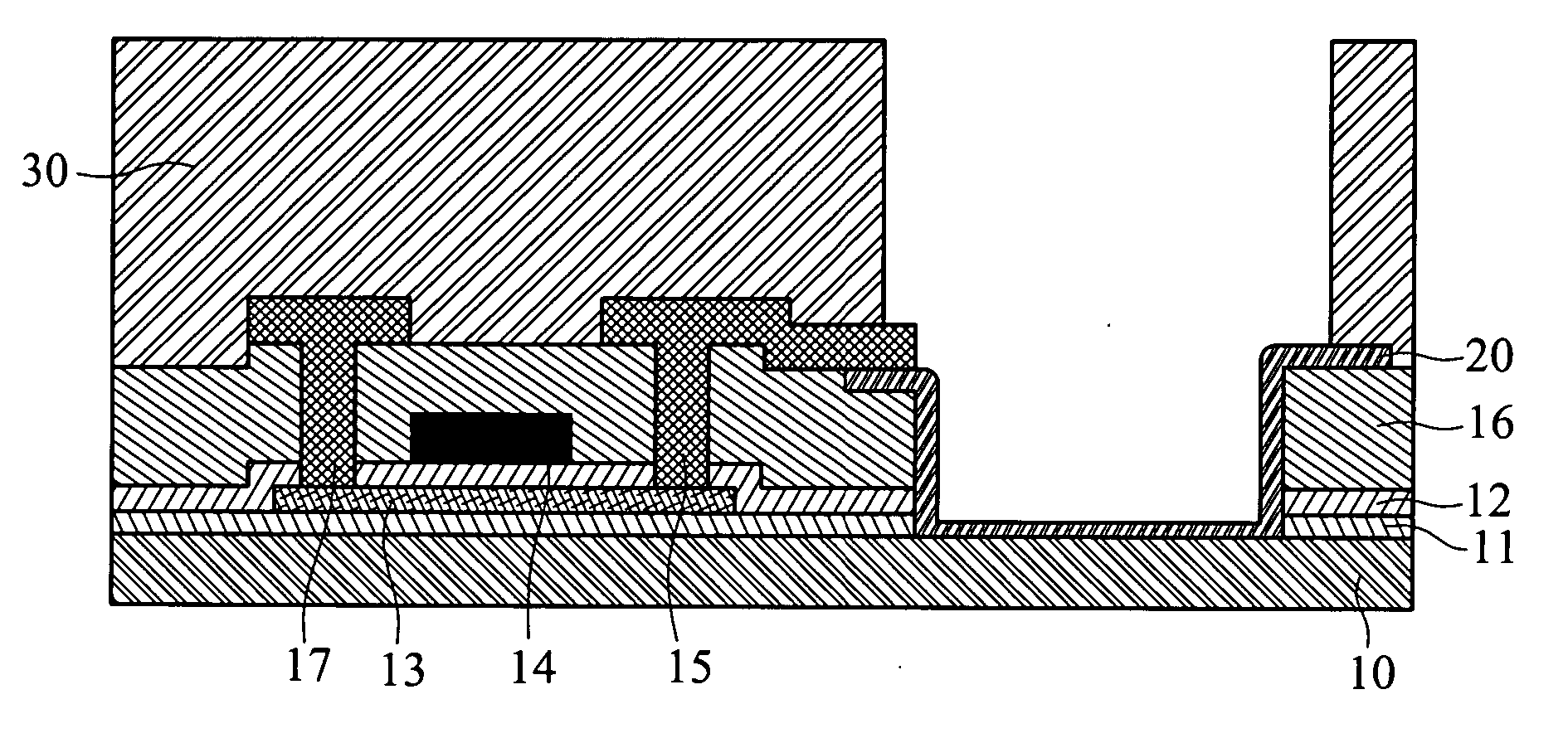 Driving device for active matrix organic light emitting diode display and manufacturing method thereof