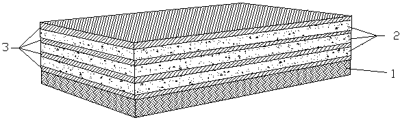 Multilayer-structure radar wave-absorbing cloth and preparation method thereof