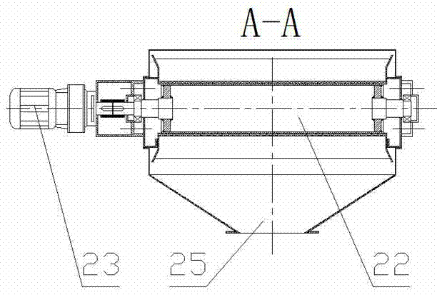 Horizontal reciprocated type agitating equipment of straw powder dust wastes