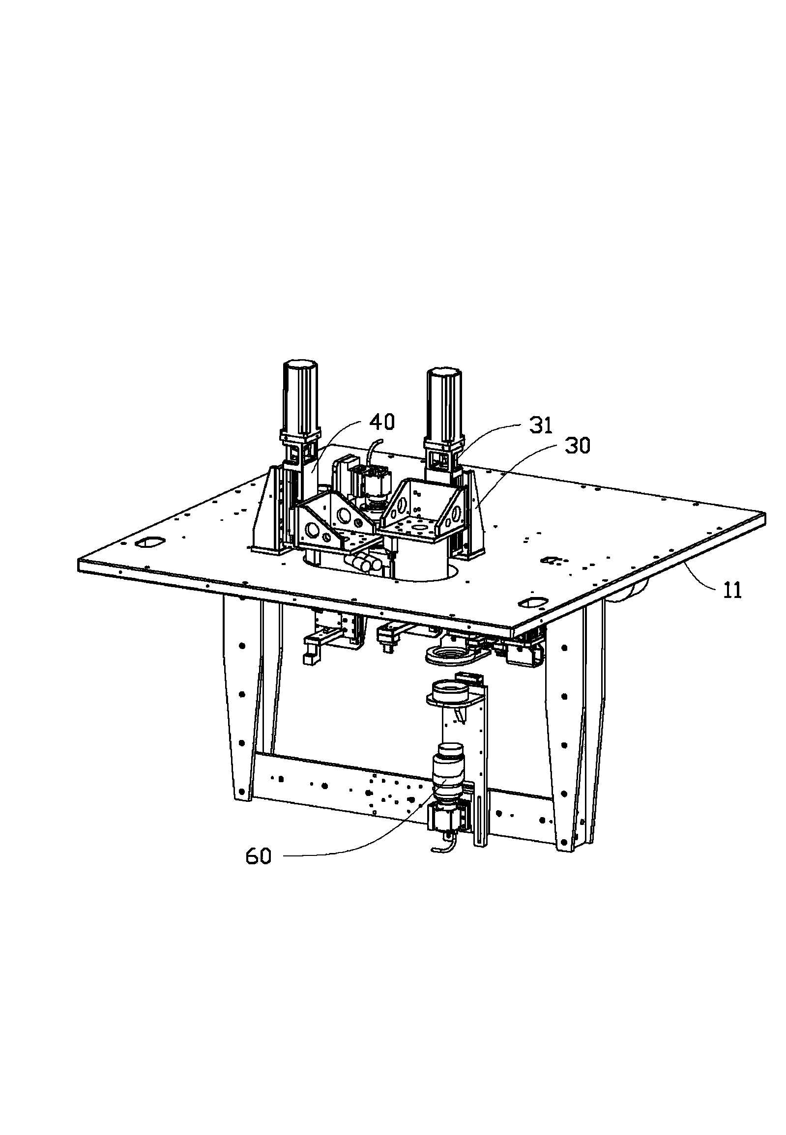 Positioning mechanism and laminating equipment using same