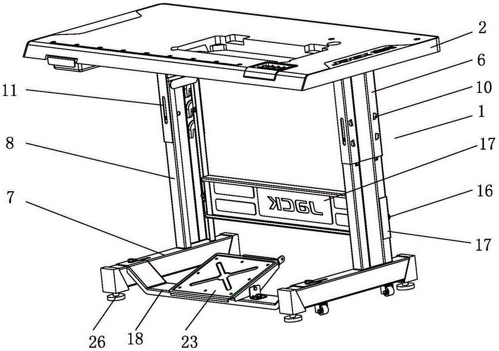 Table rack for sewing machine