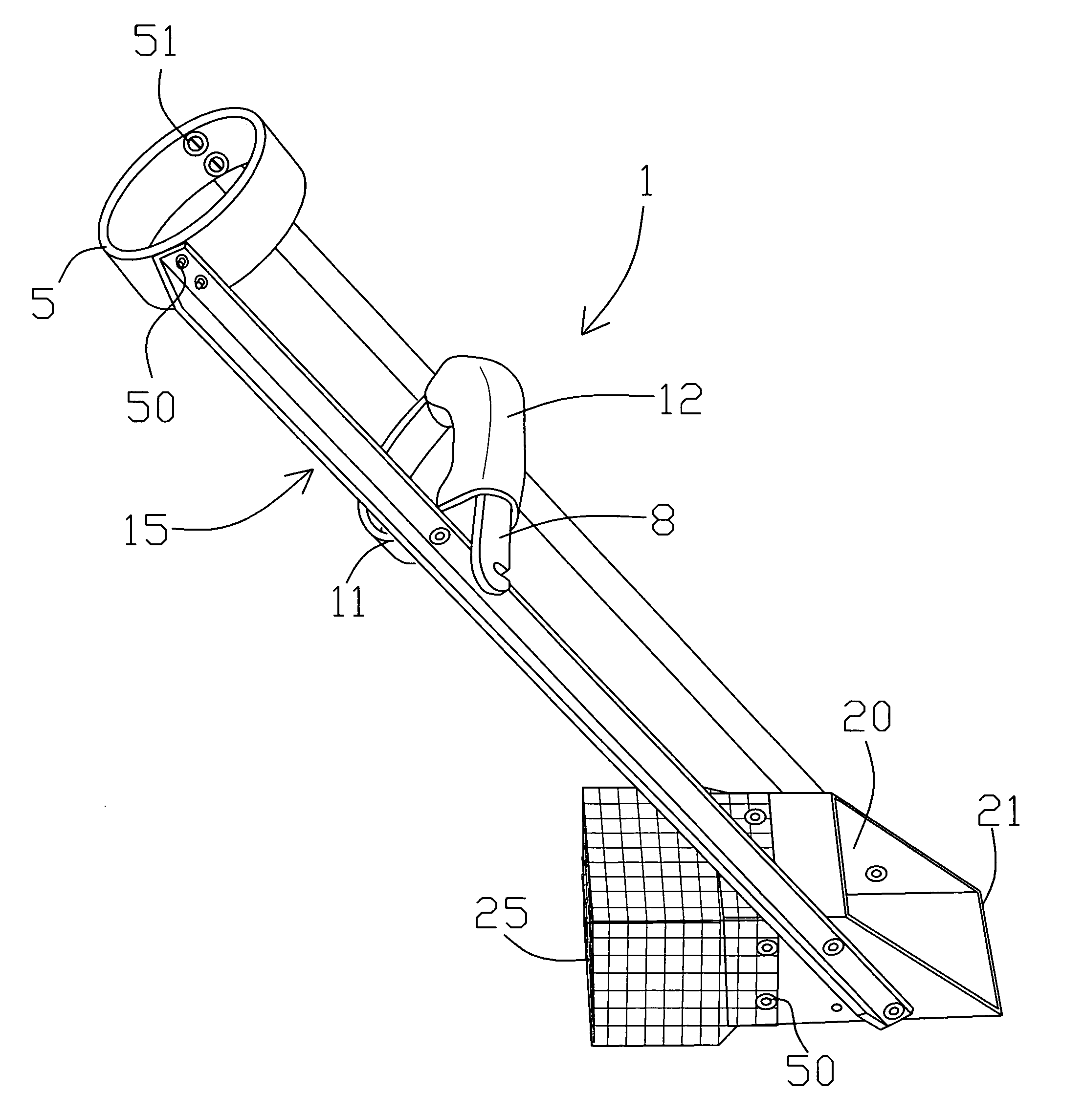 Digger sifter with ergonomic handle