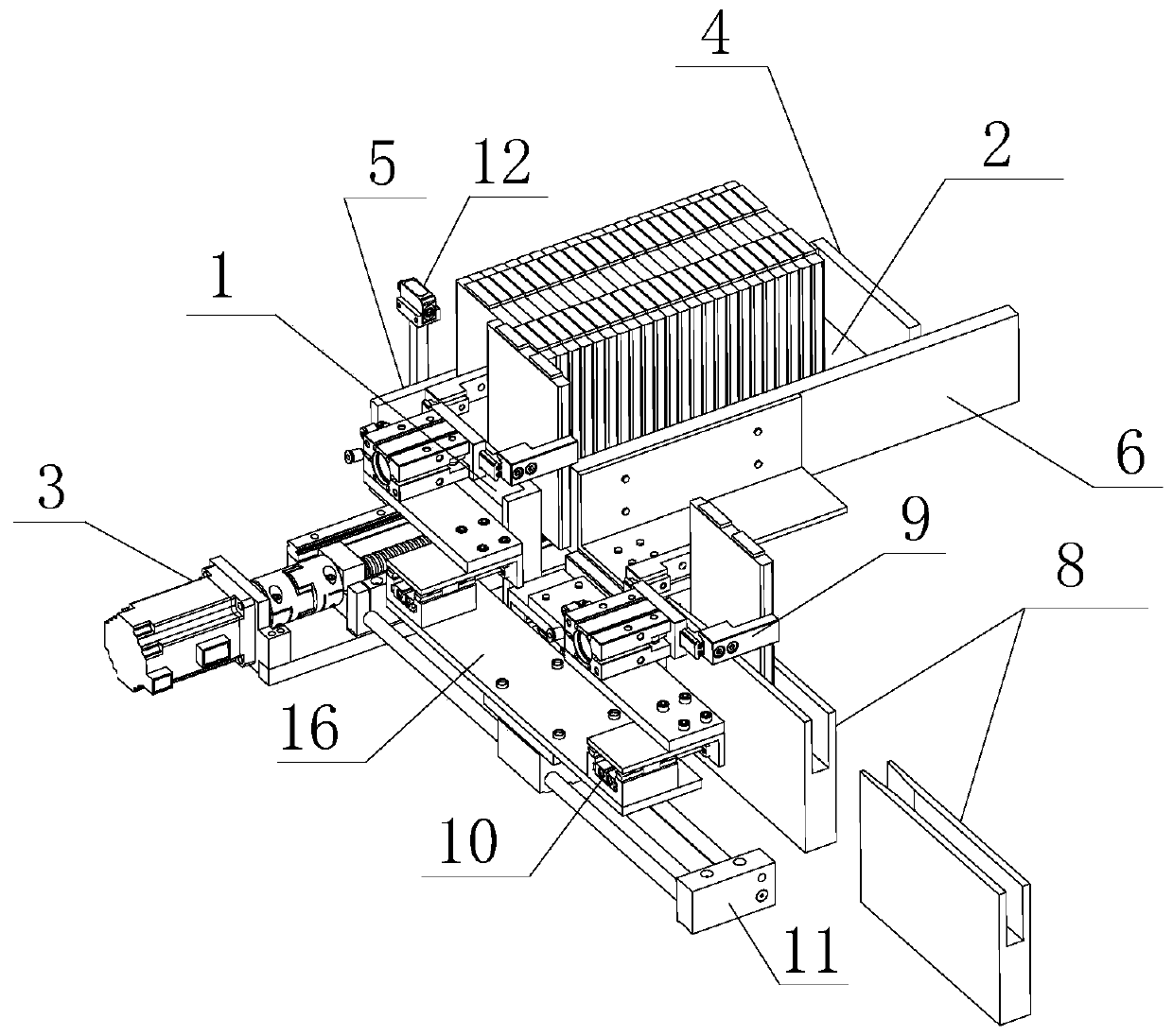 Square battery separated feeding system