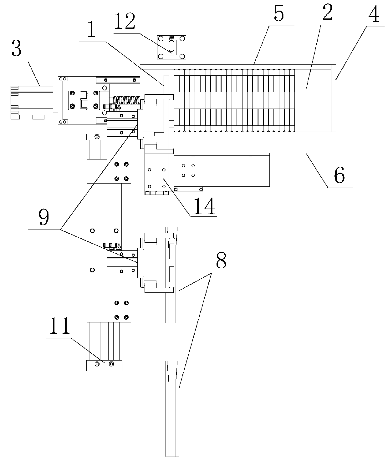 Square battery separated feeding system