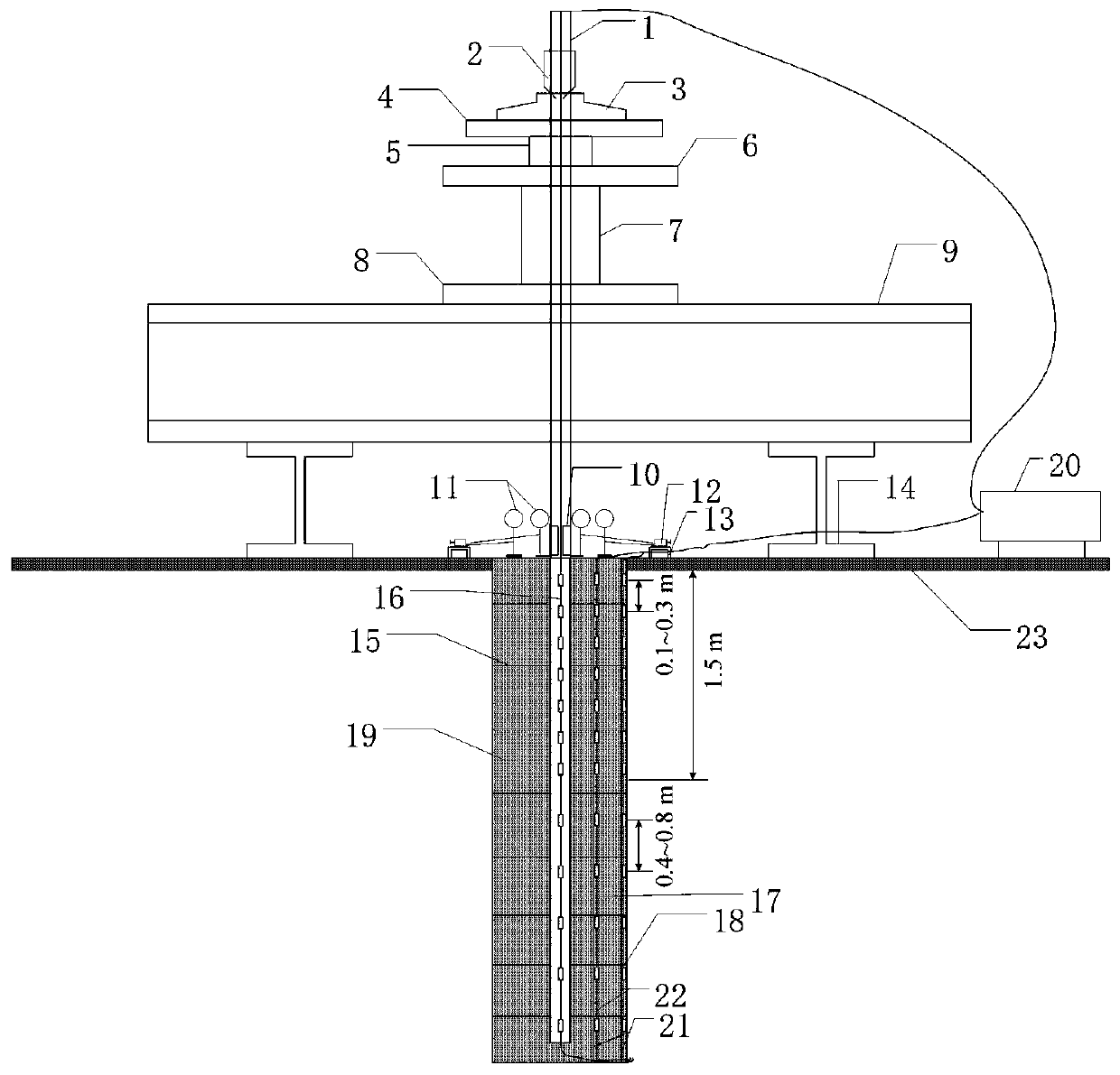 A joint test method for multi-interface shear stress of non-metallic anti-floating anchor