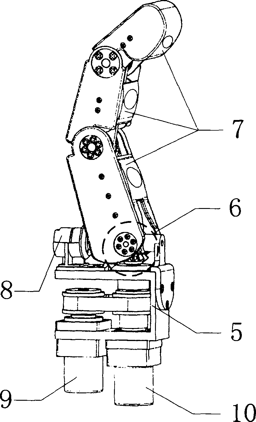 Dexterous three-finger hand of fruit picking robot