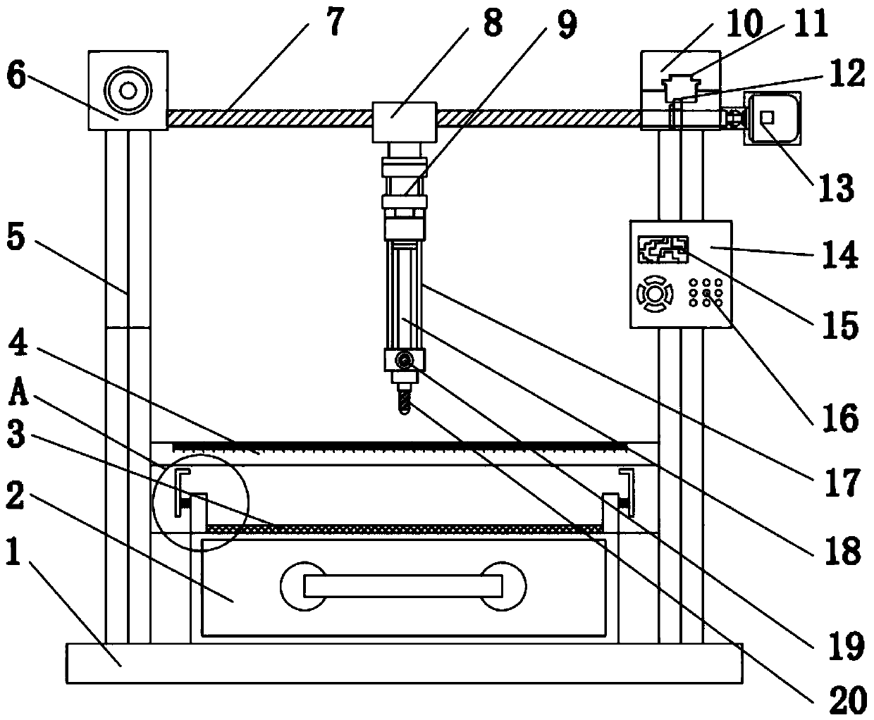 Positioning and punching equipment for civil engineering construction