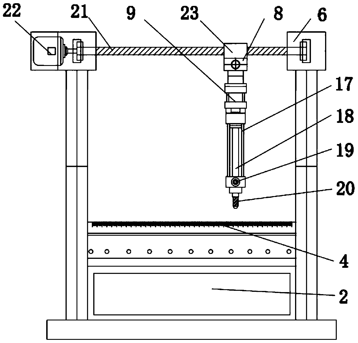 Positioning and punching equipment for civil engineering construction