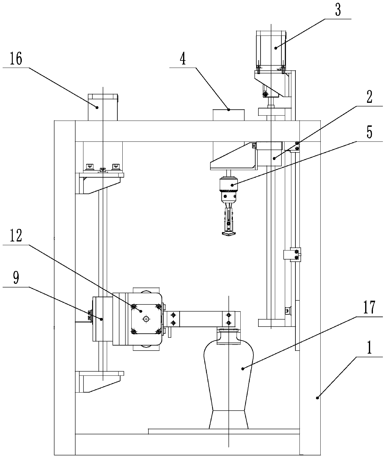 Mouth trimming device for grouting ceramic bottle