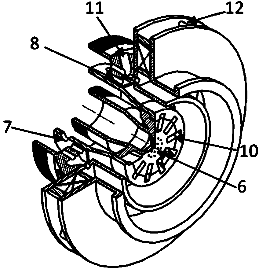 Dual-fuel combustion chamber nozzle of combustion gas turbine