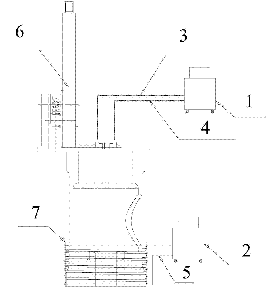 High-temperature high-pressure steam valve sealing face on-site online heat treatment system