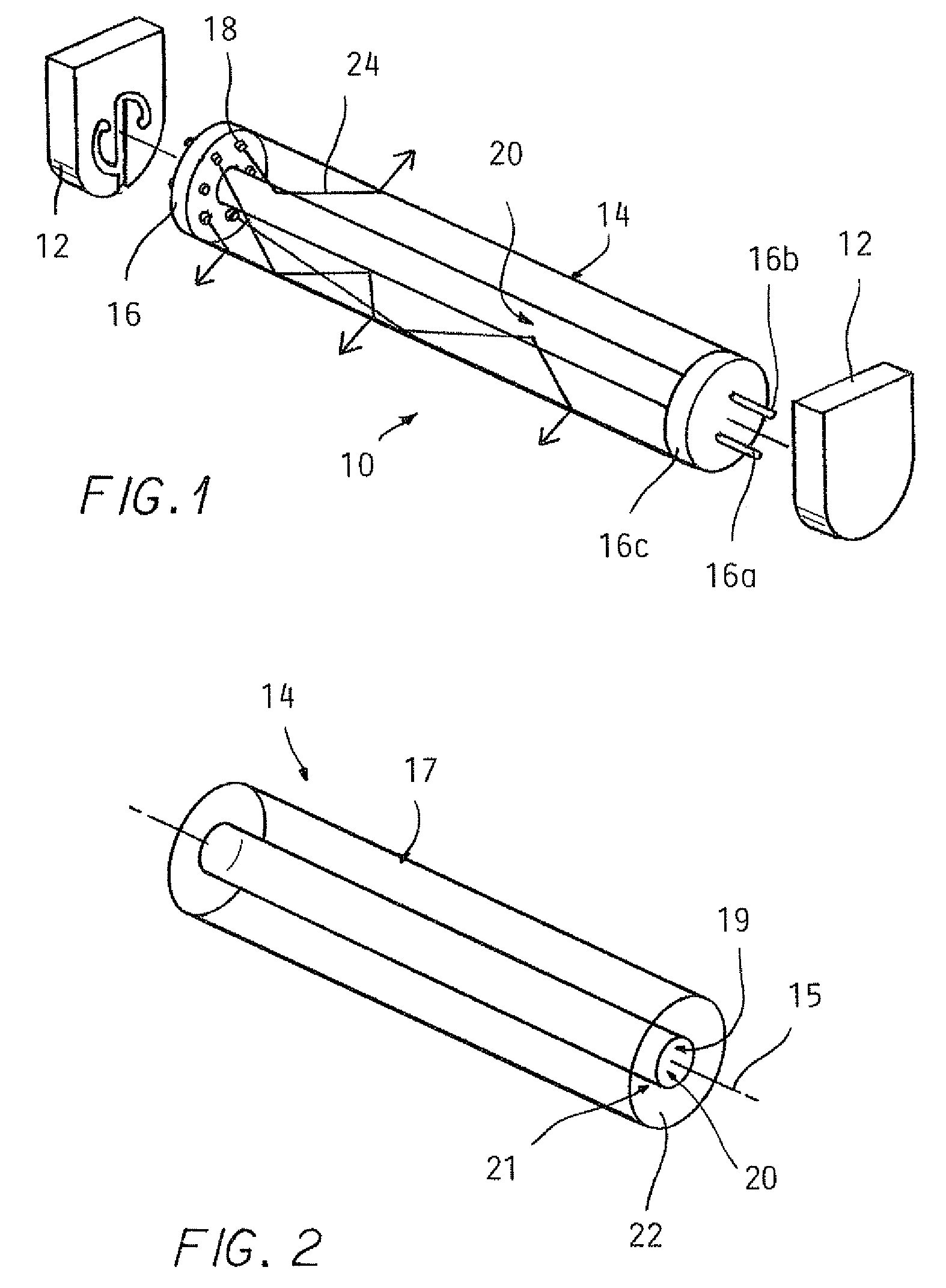 Fluorescent tube replacement having longitudinally oriented LEDs