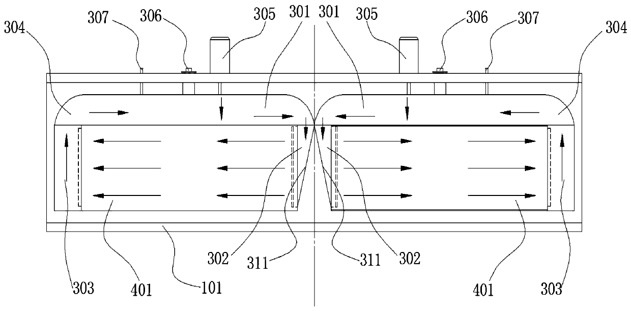 Double-parallel efficient pre-oxidation furnace