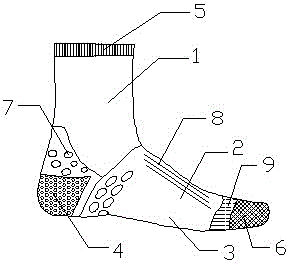 Outdoor cross-country cooling low-cut sock