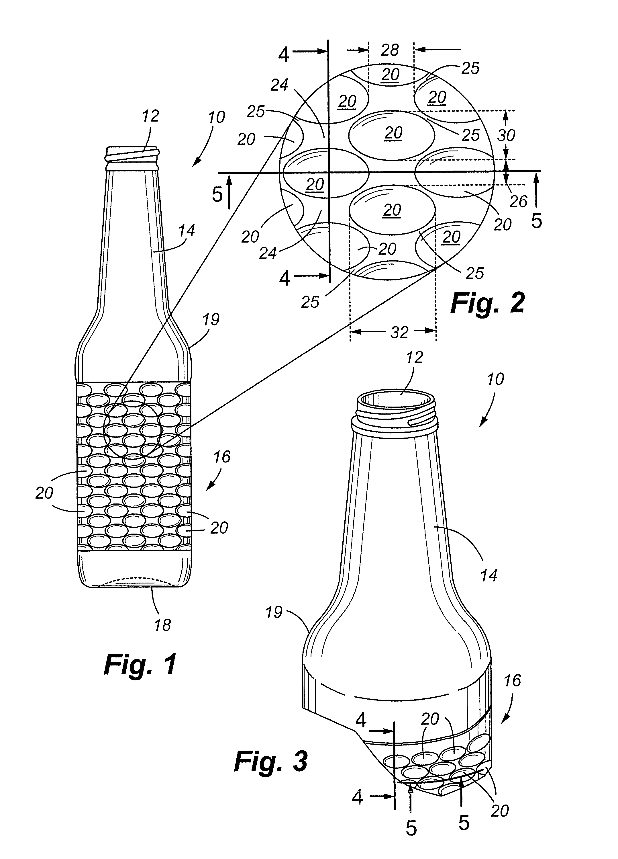 Container With Multiple Surface Depressions for Enhancing Insulative Properties