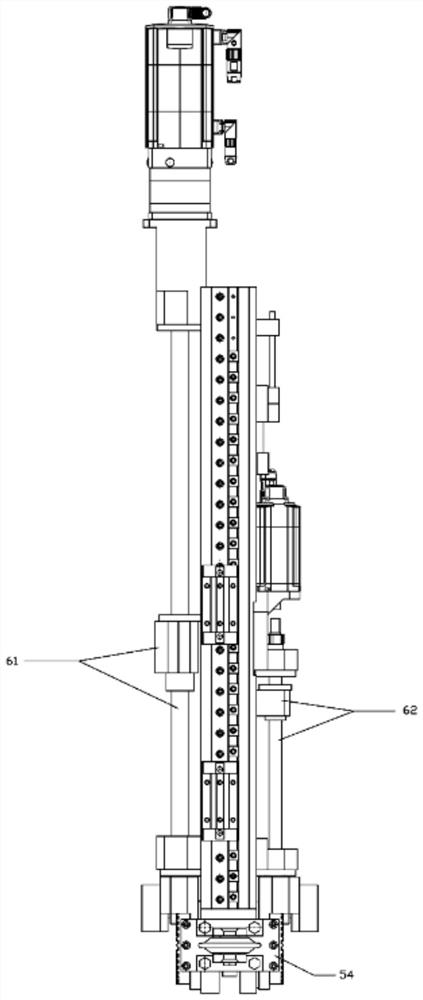 Telescopic arm structure of hub roller press